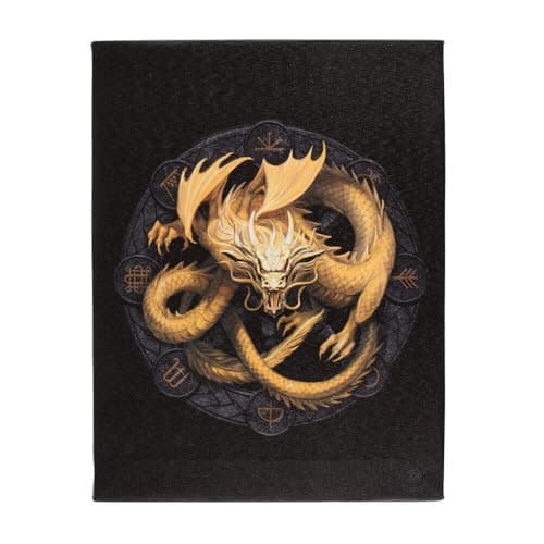Image of Mystical Imbolc Dragon Canvas Plaque - 25cm x 19cm (1 Pc.) - Vibrant Full-Color Print by Anne Stokes - Unique 'Dragons of the Sabbats' Art Series - Ideal Gift for Dragon & Fantasy Enthusiasts