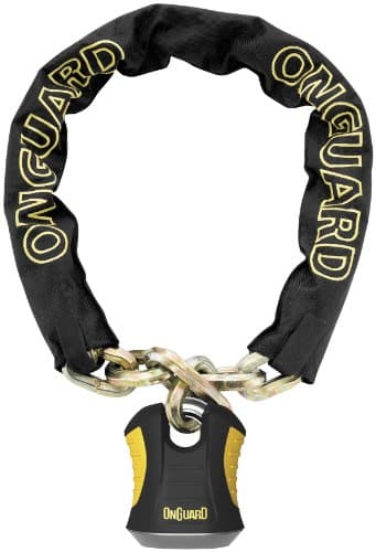 Image of ONGUARD 8017 Beast 12mm x 4' Hex Chain Lock, Black/Yellow