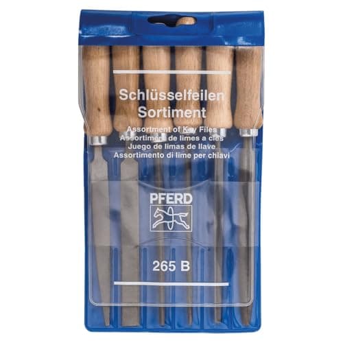 Image of Pferd 11706100 Key File in Plastic Pouch, Multi-Colour, 100 mm, Set of 6 Piece