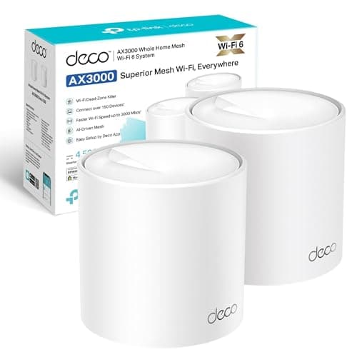 Image of TP-Link Deco X50(2-pack) AX3000Mbps Whole Home AI-Driven Mesh WiFi 6 System, Dual-Band WiFi Booster with 3x Gigabit Ports, Coverage up to 4,500 ft2, Connect up to 150 devices, HomeShield Security
