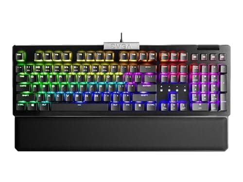 Image of EVGA Z15 RGB USB Gaming Keyboard, RGB Backlit LED, Hotswappable Mechanical Kailh Speed Silver Switches (Linear), 821-W1-15US-KR, Black