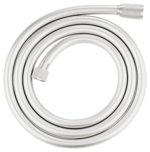 Image of GROHE Silverflex Shower Hose with Twist-Free Action (1.75m, Tensile Strength 50kg, Pressure Resistance Up to 5 Bar, Heat Resistance 70°C, Universal Connection G 1/2" x 1/2"), Supersteel, 28388DC1