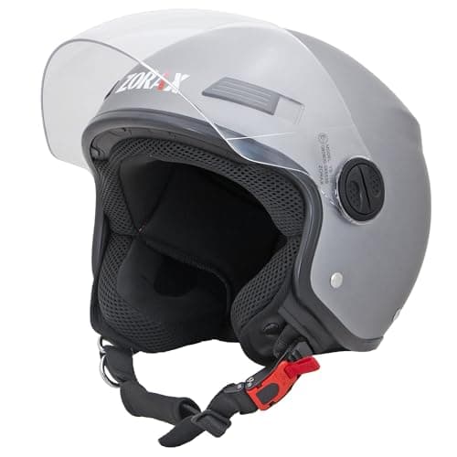 Image of Zorax ZOR-609 Grey L (59-60cm) Open Face Helmet Scooter Motorbike Motorcycle Crash Ece 2206
