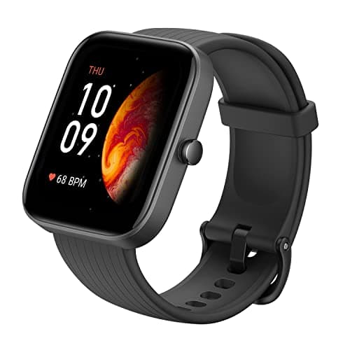 Image of Amazfit Bip 3 Pro Smart Watch Fitness Watch with 1.69" Color Display, Heart Rate, SpO2, Sleep, Stress Minitor, Sporst Watch with GPS, 60+ Sports Modes, 5 ATM Waterproof, Black