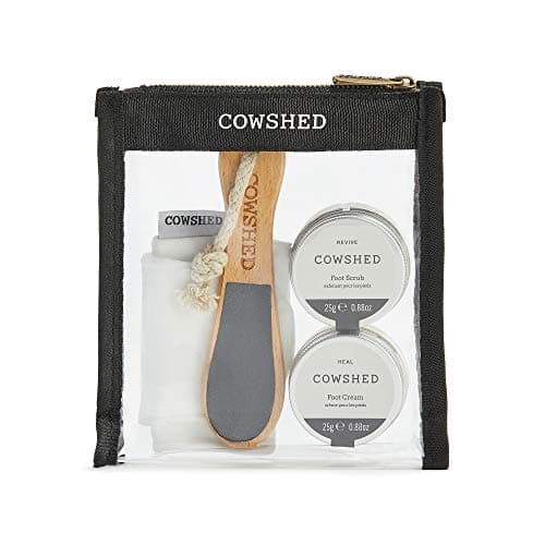 Image of Cowshed Pedicure Kit | Revive Foot Scrub 25g - Heal Foot Cream 25g - Moisturising Overnight Pedicure Socks - Foot File | Feet Care Gift Set - Travel Size Pedicure Set for Overworked Feet