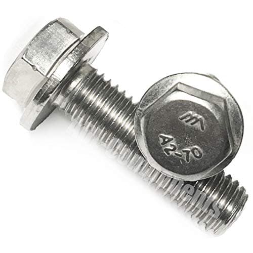 Image of (Pack of 10) ADL M8 A2 Stainless Steel Hex Head Flange Bolts Hexagon Screws DIN 6921 (8 X 40mm)