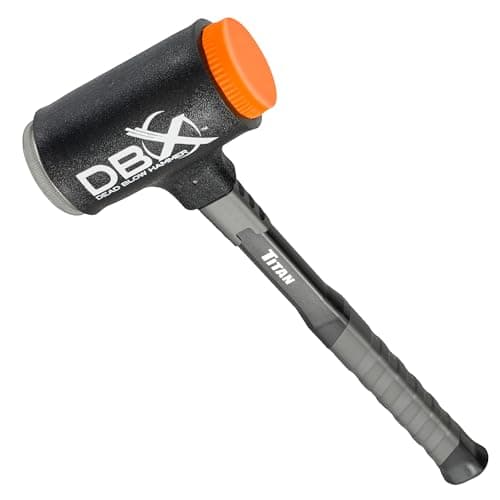 Image of Titan DBX 63632 28oz Dead Blow Hammer with Interchangeable Polyurethane and Steel Striking Faces