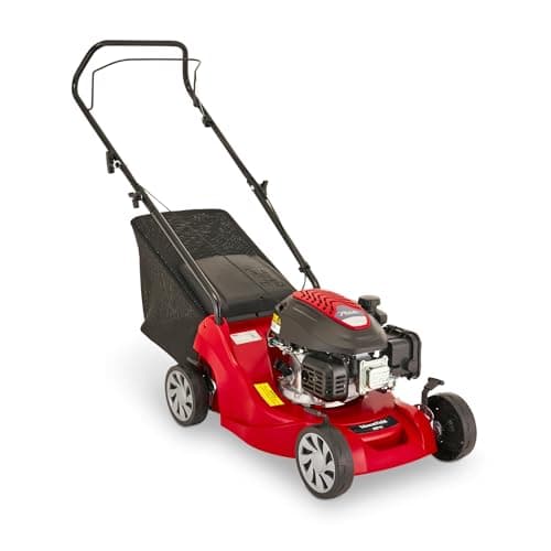 Image of Mountfield HP41 Petrol Lawn Mower, 123cc STIGA Engine, 39cm Cutting Width, Hand Propelled, Polypropylene Rust-Proof Deck, 40L Grass Collector, Adjustable Height 25-70mm