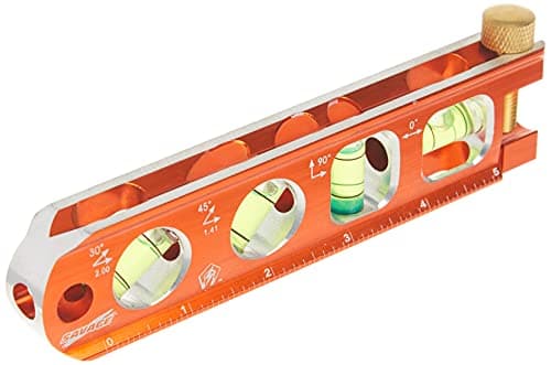 Image of Swanson Tool Co TL041M 6 Inch Savage Magnetic Billet Torpedo Level with Brass Pipe Clamp, 6 Inches and 15 Centimeters Orange