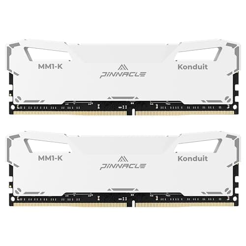 Image of Timetec 32GB KIT(2x16GB) Pinnacle Konduit DDR4 3200MHz PC4-25600 CL16-18-18-38 XMP2.0 Overclocking 1.35V Dual Rank Compatible for AMD and Intel Desktop Gaming PC Memory Module - White
