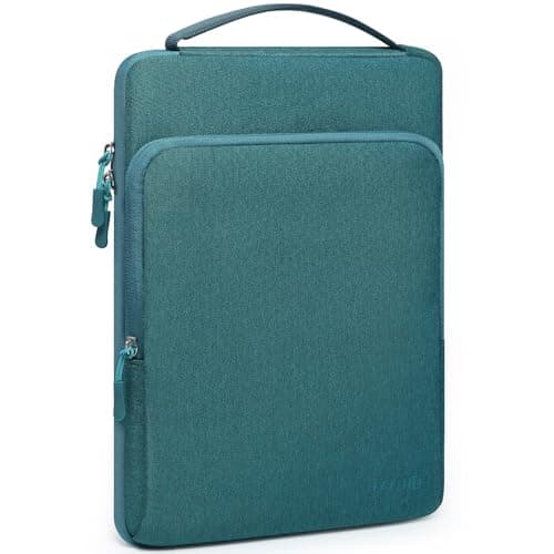 Image of HYZUO 13 Inch Laptop Bag Sleeve Case for MacBook Air 13 M5 M4 M3 M2 M1 A3449 2026-2018, 13" MacBook Neo 2026 A3404, MacBook Pro 13 M2 M1 2026-2016, iPad Pro/Air 13, Surface Pro, XPS 13, Dark Green