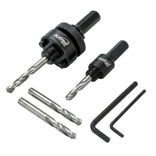 Image of KATSU Hole Saw Arbor Core Bit Arbor Holder Adaptor 2PCs to Fit Sizes 16mm to 152mm 122297