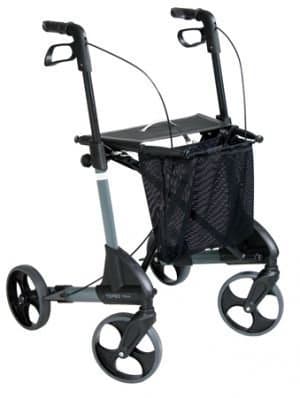 Image of Topro Troja 4 Wheel Deluxe Rollator Walker Silver Medium