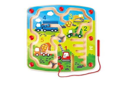 Image of Hape Wooden Construction & Number Magnetic Maze