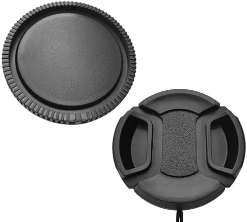 Image of 40.5mm Lens Cap + Rear Lens Cap Cover Compatible for Sony E PZ 16-50mm f/3.5-5.6 OSS,FE 28-60mm f/4-5.6 on Alpha A6600 A6500 A6400 A6300 A6100 A6000 A5000,40.5mm Filter Thread,Hxdzieory
