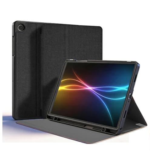 Image of TECHGEAR Smart Case for Samsung Galaxy Tab A11 Plus / A11+ & Tab A9 Plus / A9+ 11" (SM-X230 / X236 / X210 / X215 / X215), PU Leather Folio Stand Cover with Stylus Holder, Auto Wake Sleep - Black