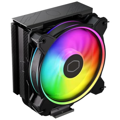 Image of Cooler Master Hyper 212 Halo Black CPU Air Cooler, 120 Halo² PWM Fan, Dual Loop ARGB, Aluminum Top Cover, 4 Copper Heat Pipes, 154mm Tall, AMD Ryzen AM5|AM4, Intel LGA 1851|1700|1200 Brackets