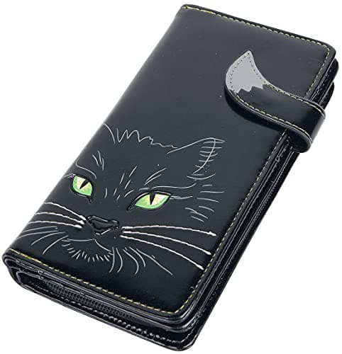 Image of Nemesis Now Lucky Cat Purse 19cm Black, PU