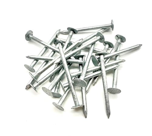 Image of 104PCS x 40mm Clout Nails Galvanised Large Head 200g Pack Roofing Felt Nails and Tacks for Sheds, Huts, Hutches.