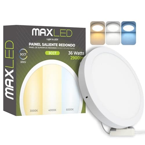 Image of Maxled Light is Led! 36W Round Surface Mounting LED Panel Light 2900lm 3000K 4000K 6500K Ultra-Thin Light Fitting IP44 Aluminum LED Panel Downlight Ceiling for Home Kitchen Bathroom Not Dimmable