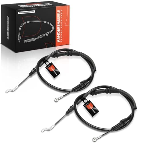 Image of Frankberg 2x Handbrake Cable Parking Brake Rear Disc brake Compatible with Mult.i.v.a.n V Mult.i.v.a.n VI Transporter V Transporter VI Transporter/C.a.r.a.v.e.l.l.e VI Replace# 7E0609701E