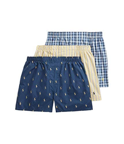 Image of Polo Ralph Lauren Men's 3-Packaged Woven Boxers - Beige - XXL