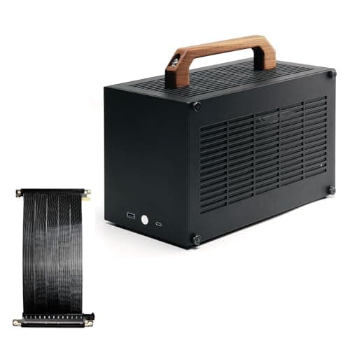 Image of SGPC K49-V2 Mini ITX Case - 8.3L Small Form Factor, Supports GPU up to 300mm, CPU Cooler up to 69mm, SFX PSU, USB 3.0 & Type-C Front I/O, Includes 2 Handles (K49BL&Gen4 Riser Cable v3)