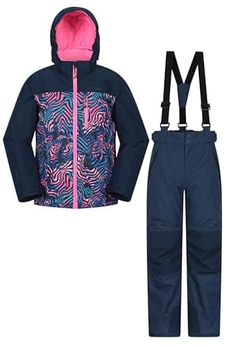 Image of Mountain Warehouse Vortex Kids Extreme Waterproof Ski Jacket & Pant Navy Teen Size 13 Years