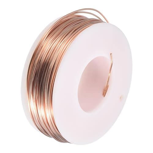 Image of sourcing map Soft Copper Wire (20 Gauge, 108 FT), 99.9% Pure Bare Copper Wire 0.8mm Solid Craft Wire for DIY Crafting Gardening Decoration (33Meter)