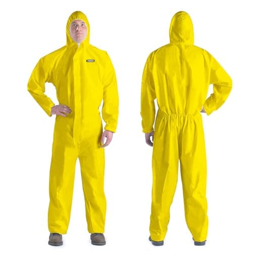 Image of YIBER Hazmat Suit Disposable Coveralls | Full Body Protective Suits in 7 Sizes with Multiple Specifications & Heavy-duty PPSB Material & PE Film | Safe for Countless Applications