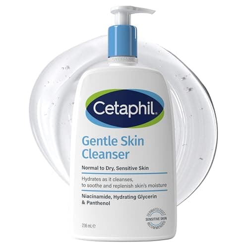Image of Cetaphil Gentle Skin Cleanser 236ml, Face Wash & Body Wash for Sensitive Skin, Gentle Cleanser for Normal to Dry Skin, With Niacinamide & Glycerin, Soap Free, Packaging May Vary