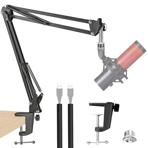 Image of Mic Boom Arm for QuadCast 2 - Mic Arm Desktop, Microphone Arm Stand Compatible with HyperX QuadCast 2 USB Microphone by YOUSHARES