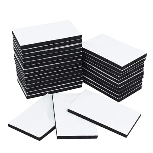 Image of Aurorali Double Sided Sticky Foam Pads Adhesive Tape, 40 Pieces Black Foam Tape Strong Pad Mounting Adhesive, 50x30mm