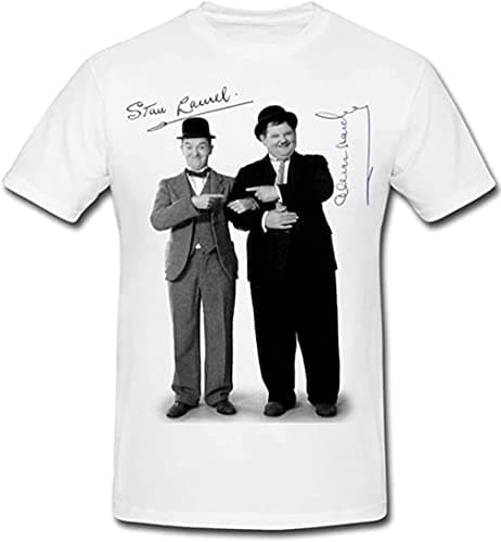 Image of Partybitz Laurel and Hardy Pointing T Shirt (Medium) White