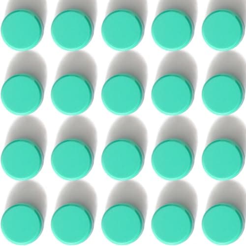 Image of PYJLBX 20 Pack Strong Fridge Magnets, Green Round Mini Magnets, Heavy Duty Small Magnets for Whiteboard, Crafts, Office,Refrigerator, Notice Board & Classroom,Cute Decorative Fridge Magnets for Adults