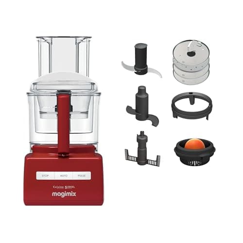 Image of Magimix 5200XL Food Processor - Multifunctional 7 in 1 Food Preparation, 3.6L BPA-Free Bowl, Professional Quality Ultra-Sharp Blades, Quiet Energy Efficient 1100W Motor With 30 Year Guarantee - Red