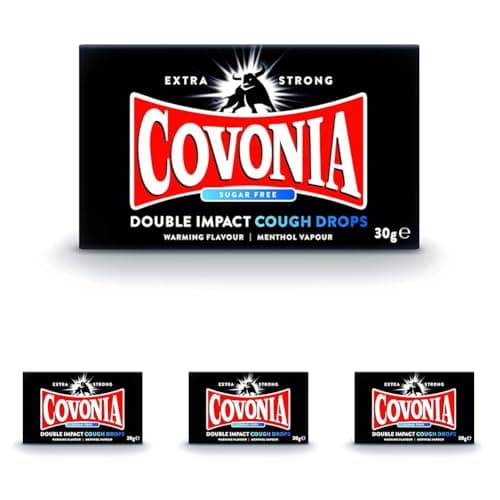 Image of Covonia Double Impact Sugar Free Original Cough Drops, 30G (Pack of 4)
