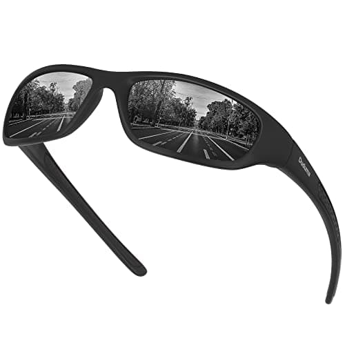 Image of Duduma Polarised Sports Sunglasses for Men Women Driving Fishing Cycling with UV400 Protection Tr8116(black matte frame with black lens)