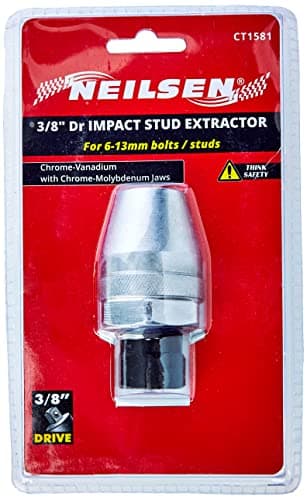 Image of Neilsen CT1581 3/8in Drive Impact Stud Extractor Chrome Vanadium Chrome Molybdenum Jaws for 6-13mm Bolts Studs Ideal for Stud and Bolt Removal