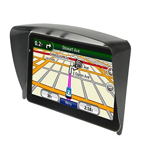 Image of subtel 7 Inch Sat Nav Case Compatible for Garmin, Navitel, Elebest & More - Universal GPS Housing with Anti Glare Clip On Sun Visor Sat Nav Shade Shield