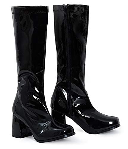 Image of shelikes Womens Ladies Go Go Fancy Dress Party 1960 1970 Retro Patent Shiny Platform Boots Size[Black Patent 3 UK]
