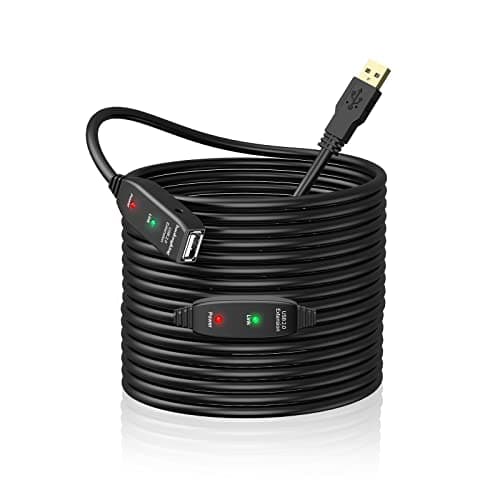 Image of baolongking USB Extension Cable 5M,10M,15M,20M, USB2.0 Active Repeater A Male to A Female Long Cables With Signal Booster (30M)