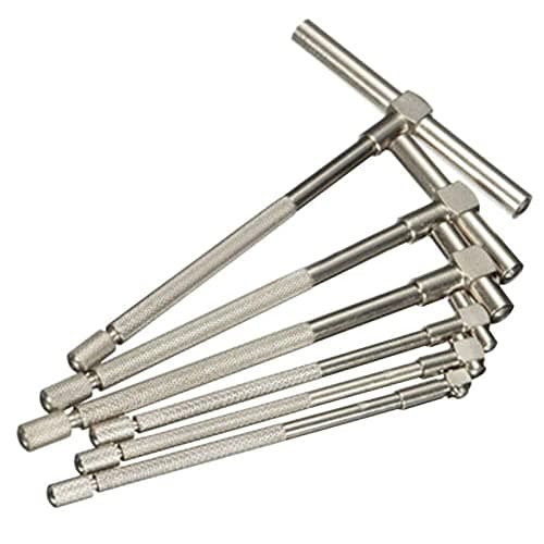 Image of Micrometer Telescopic Gauge Caliper - 8-150mm Measurement Tool, Accurate Portable T-Bore Adjustable Steel Engineer Tool