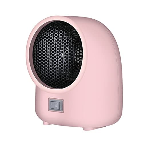 Image of REJOON Space Heater Indoor Space Mini Electric Heater Strong Air Heater Fast Heater Fan USB Desktop Home Electric Heater Dormitory Office Heater Electric Heater (Color : Pink 1, Size : E-U)