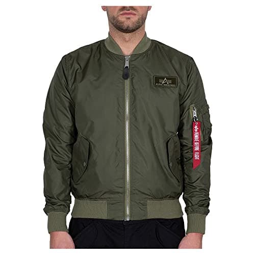 Image of Alpha Industries Men's MA-1 TTC Bomber Jacket, Dark Olive, XXL