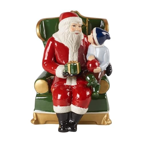 Image of Villeroy & Boch – Christmas Toy’s Santa in the armchair, decorative Father Christmas figurine made from hard-paste porcelain, multicoloured
