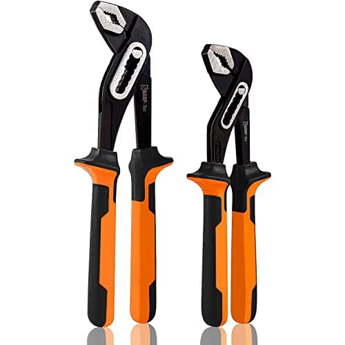 Image of Sharp-tec Water Pump Pliers Set, 2 Pack Adjustable Plumbing Grips Spanner, Slip Joint Pliers Plumbing Wrench Set, Tongue and Groove Pliers Set, 200mm-8 and 250mm-10