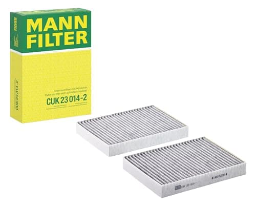 Image of MANN-FILTER CUK 23 014-2 Cabin Air Filter - Pollen Filter with Activated Carbon - (set of 2) for Cars + Transporters