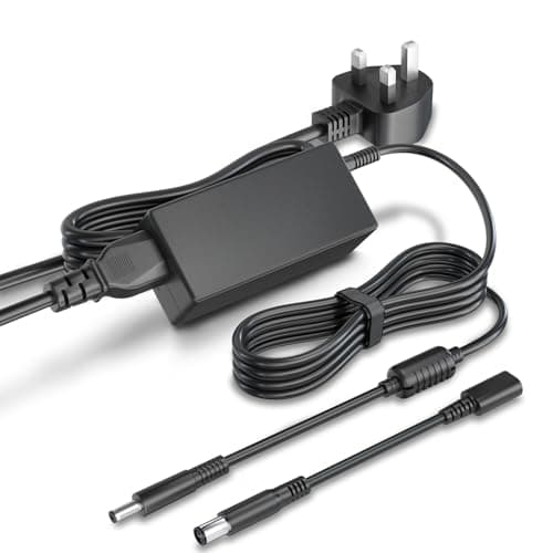 Image of 65W Laptop Charger for DELL, 19.5V 3.34A Power Supply Adapter Compatible with DELL Inspiron 15 14 13 17 3000 5000 7000 Series 5558 5559, Latitude E6440 E6430 3520 3420 XPS 13 14 9333 9350 Notebook