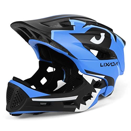 Image of Lixada Kids Full Face Helmet Detachable Full Face Kids Bike Helmet Children Sports Safety Helmet for Cycling Skateboarding Roller Skating